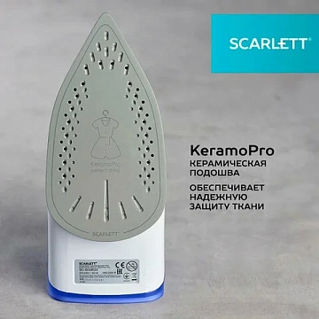 Утюг SCARLETT SC-SI30K23, 2200 Вт, керамическое покрытие, самоочистка, синий