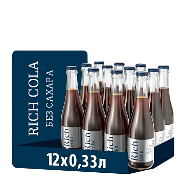 Напиток газированный Rich Cola без сахара, 330мл