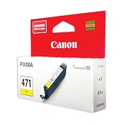 Картридж струйный CANON (CLI-471Y) PIXMA MG5740/MG6840/MG7740, желтый, оригинальный, ресурс, 323 стр