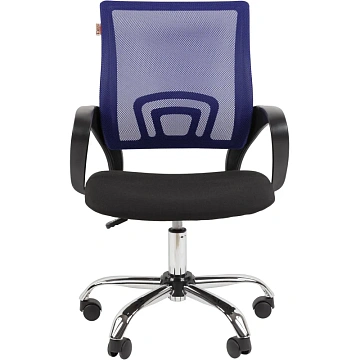 Кресло ТП 304 LT сетка/ткань,синий/черный,хром