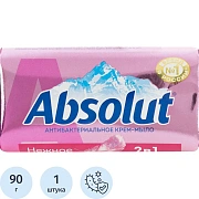 Мыло туалетное антибактериальное 90 г ABSOLUT (Абсолют) 'Нежное', не содержит триклозан, 6058, 6001,6058