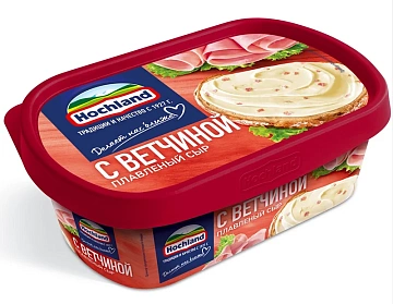 Сыр плавленый Hochland с ветчиной 55%, 200г