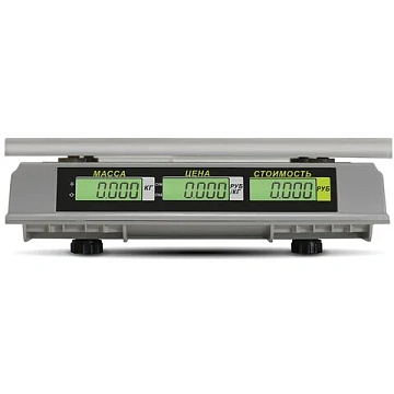 Весы торговые MERTECH M-ER 326AC-32.5 LCD (0,1-32 кг), дискретность 10 г, платформа 325x230 мм, без стойки, 3041