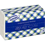 Салфетки бумажные Luscan NonStop 1слбелые цел1/4 слож100л/пач