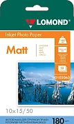 Фотобумага для струйных принтеров Lomond А6, 50 листов, 180г/м2, матовая, 102063
