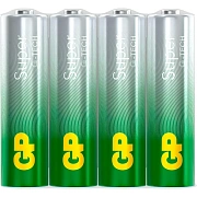 Батарейка Gp Super Alkaline AA LR6, 1.5В, алкалиновые, 4шт/уп, эконом