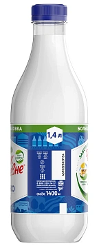 Молоко Домик в деревне пастеризованное 2.5%, 1.4л