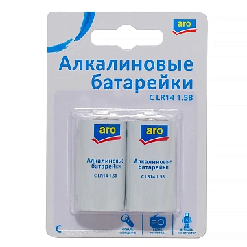 aro Батарейки С алкалиновые, 2шт