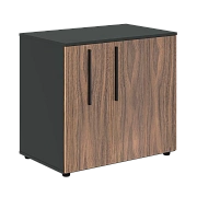 Тумба под фригобар VRGR 8655 Американский орех/Яшма черный 860х550х800 VELION VENEER