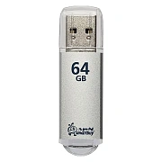 Память Smart Buy 'V-Cut'  64GB, USB 3.0 Flash Drive, серебристый (металл. корпус )