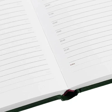 Ежедневник недатированный зелен,А5+ ,145х205мм,136л, Ideal 3-122/01 Д