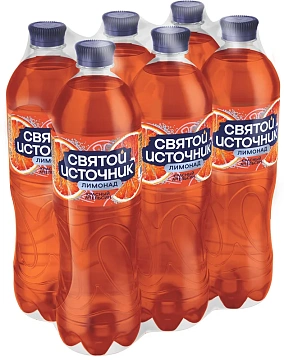 Напиток Святой Источник Лимонад красный апельсин газированный, 1л