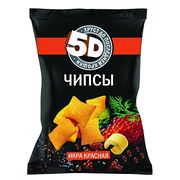 Чипсы 5d Икра красная, 45г