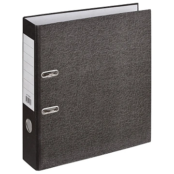 Папка-регистратор без мет.уг. 75мм,мрам ч/б,10шт,бум/бум,крам.к