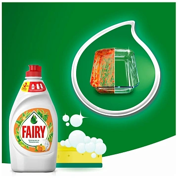 Средство для мытья посуды 900 мл, FAIRY (Фейри) 'Апельсин и лимонник', 700415