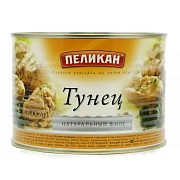 Тунец Пеликан филе натуральный в собственном соку, 1.7кг