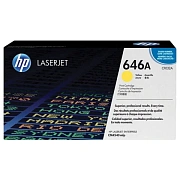 Картридж лазерный HP (CF032A) ColorLaserJet CM4540, №646A, желтый, оригинальный, ресурс 12 500 стран