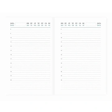 Ежедневник недатированный синий, А6,100x150, 320стр, Agenda