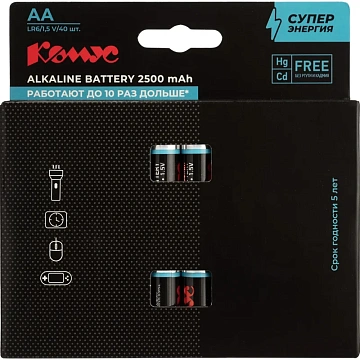 Батарейка Комус AA/LR06 уп/40шт      