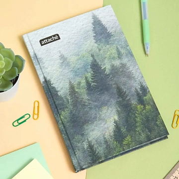 Бизнес-тетрадь А5,120л,7БЦ,клетка Attache Economy Forest