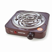 Настольная электрическая плита CENTEK CT-1508, 1000 Вт, 1 конфорка, 5 режимов нагрева, коричневая, C