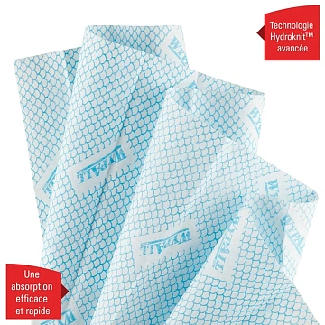 Протирочные салфетки Kimberly-Clark WypAll Х80 7565, листовые, 25шт, 1 слой, синие