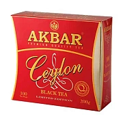 Чай Akbar Ceylon черный, 100 пакx2гр/уп