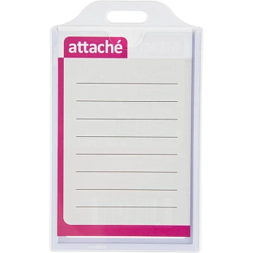 Бейдж Attache вертикальный 55х85, белый, T-732V