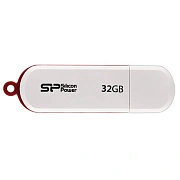 Флеш-диск 32 GB SILICON POWER LuxMini 320 USB 2.0, белый, SP32GBUF2320V1W