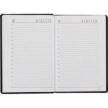 Ежедневник недатированный черный,А5,143х210мм,176л,ATTACHE Каньон