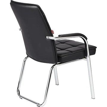 Конференц-кресло BN_TQ_Echair-810 VPU кожзам черный, хром