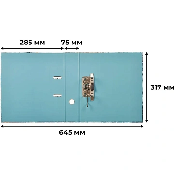 Папка-регистратор AttacheSelection  Fluid,сер-голуб лам.карт./лам.бум.,75мм