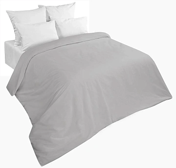 Tarrington House Пододеяльник сатин светло-серый, 215 x 220см