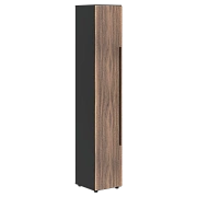 Шкаф высокий узкий VRHCS 40.1 Американский орех/Яшма черный 400х430х2253 VELION VENEER