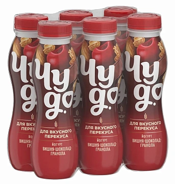 Йогурт питьевой Чудо Вишня-шоколад-гранола 2.2%, 260г