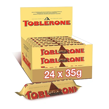 Шоколад Toblerone молочный с медово-миндальной нугой, 35г