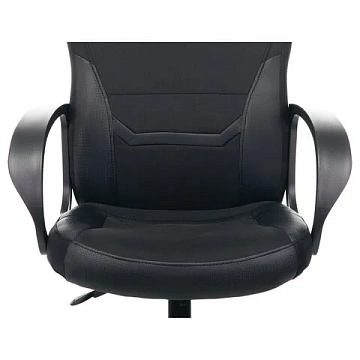 Кресло компьютерное BRABIX 'Alpha GM-018', ткань/экокожа, черное, 532636, GM-018_532636
