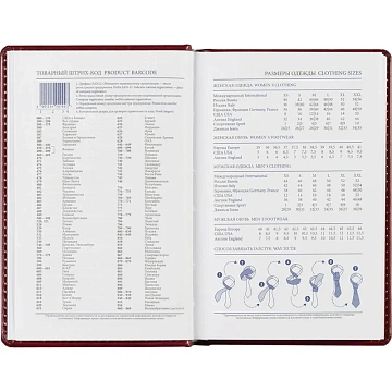 Ежедневник недатированный бордо, А6,100x150, 320стр, Agenda
