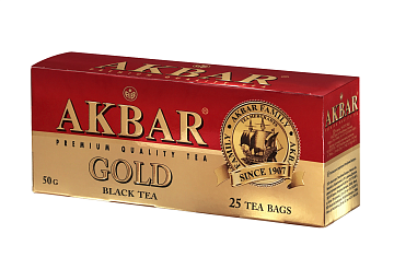 Чай Akbar Gold черный, 25 пакетиков