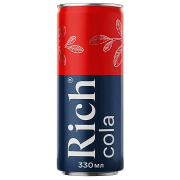 Напиток газированный Rich Cola, 330мл, ж/б