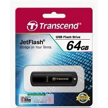 Флеш-память Transcend JetFlash 350, 64Gb, USB 2.0, чер, TS64GJF350