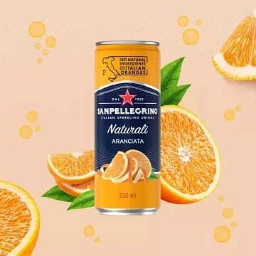 Напиток газированный Sanpellegrino Aranciata апельсин, 330мл