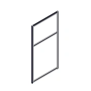 Секция комбинированной перегородки RP115SL60 Серый/Красный 26-22 600х22х1115