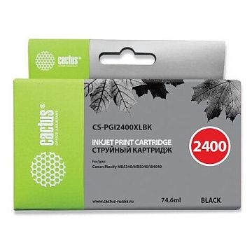 Картридж струйный Cactus CS-PGI2400XLВК черный