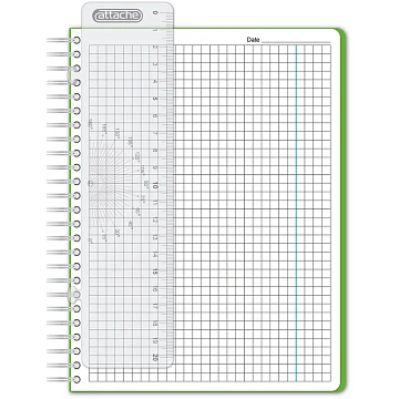 Бизнес-тетрадь WAVES А5 100л. ATTACHE клет,спир,пласт,заклад,цв.зеленый