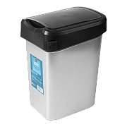 Мусорное ведро Metro Professional 10л, черный металлик, 25x20x35см