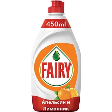 Средство для мытья посуды, 450 мл, FAIRY (Фейри) 'Апельсин и лимонник'