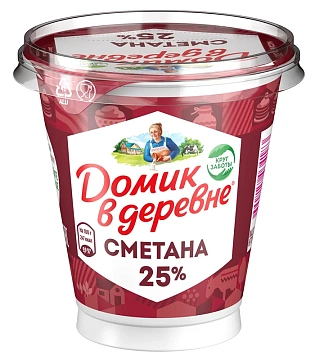 Сметана Домик в деревне 25%, 300г