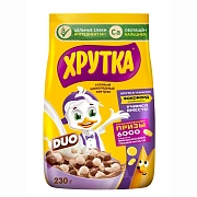 Готовый завтрак Хрутка Duo шоколадный, 230г, пакет