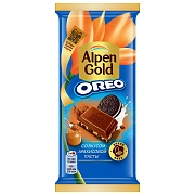 Шоколад Alpen Gold Oreo Арахисовая паста молочный, 85г